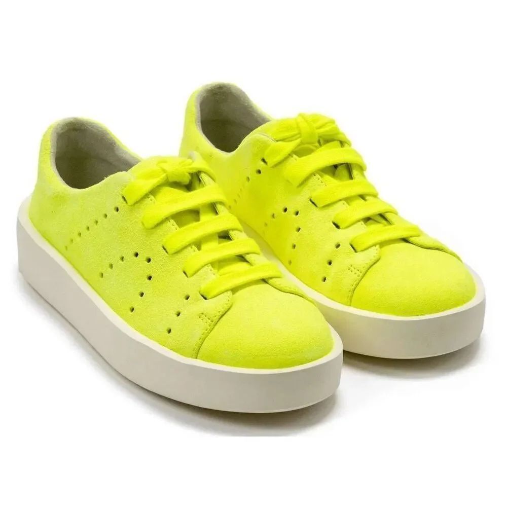 CAMPER COURB NEON YELLOW SUEDE FASHION LIGHTWEIGHT SNEAKERS SHOES MENS 12 NEW